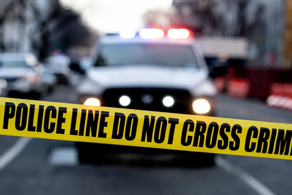 Cinta policial en una imagen de archivo. (Stefani Reynolds/AFP vía Getty Images)