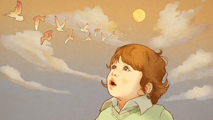 El asombro suele asociarse con la observación de lo sublime en la naturaleza (Ilustración de Fei Meng)