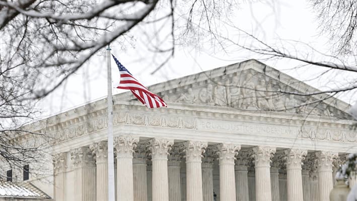 El edificio de la Corte Suprema de EE. UU. en Washington el 12 de febrero de 2025. (Anna Moneymaker/Getty Images)
