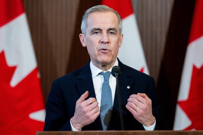 Una imagen de archivo del primer ministro canadiense, Mark Carney. EFE/EPA/Spencer Colby