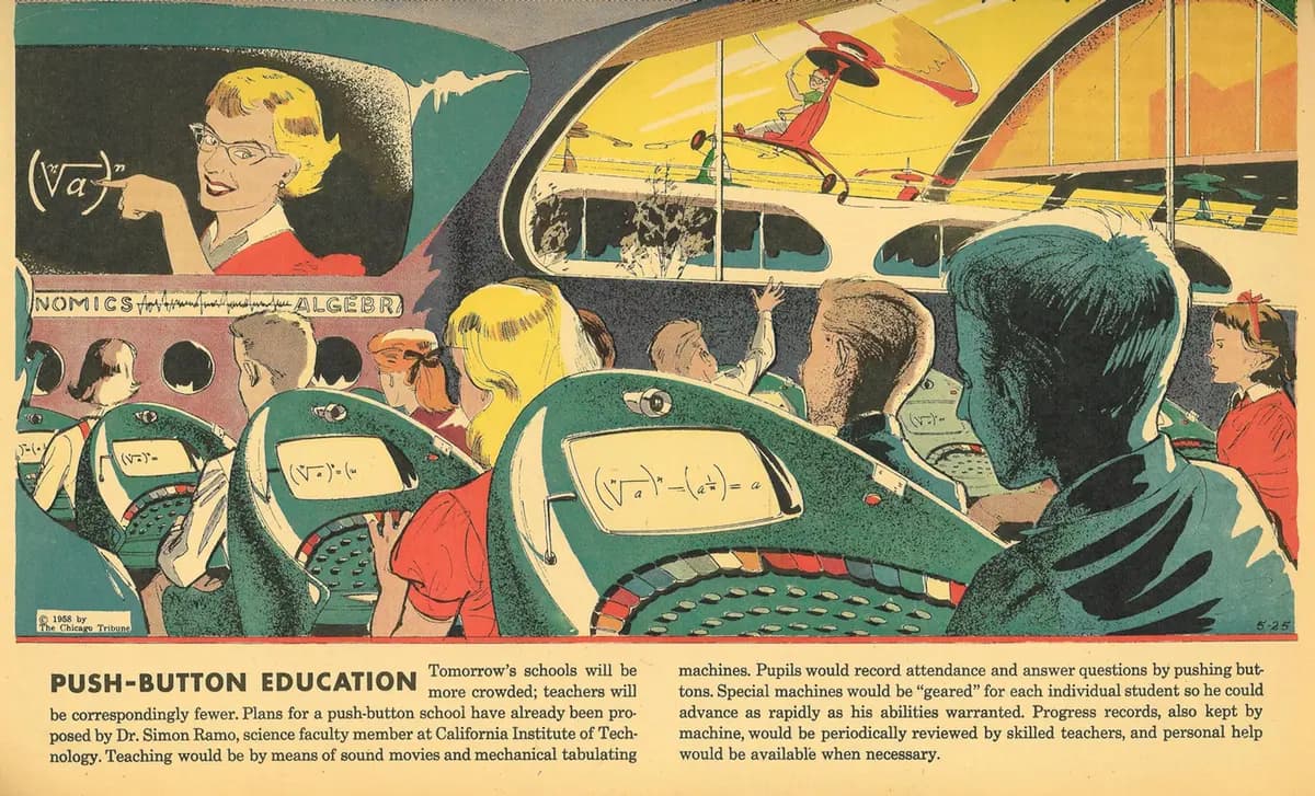 Edición del 25 de mayo de 1958 del cómic dominical de Arthur Radebaugh, Closer Than We Think.