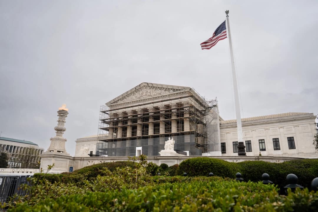 La Corte Suprema de Estados Unidos en Washington, el 3 de abril de 2025. (Madalina Vasiliu/The Epoch Times)