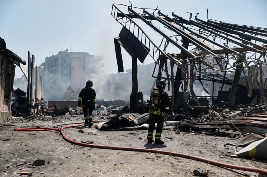 Al menos 45 heridos en explosión de una gasolinera en Roma