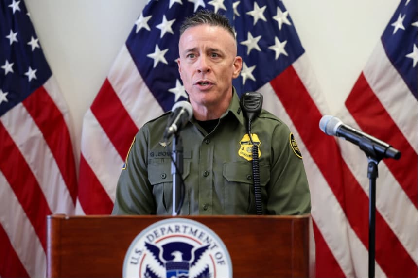 El jefe del sector de la Patrulla Fronteriza de EE. UU., Gregory Bovino, asiste a una conferencia de prensa en Los Ángeles, el 12 de junio de 2025. Aude Guerrucci/Reuters