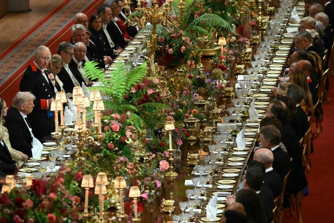 Una mirada al lujoso banquete de Estado ofrecido a Trump en el castillo de Windsor