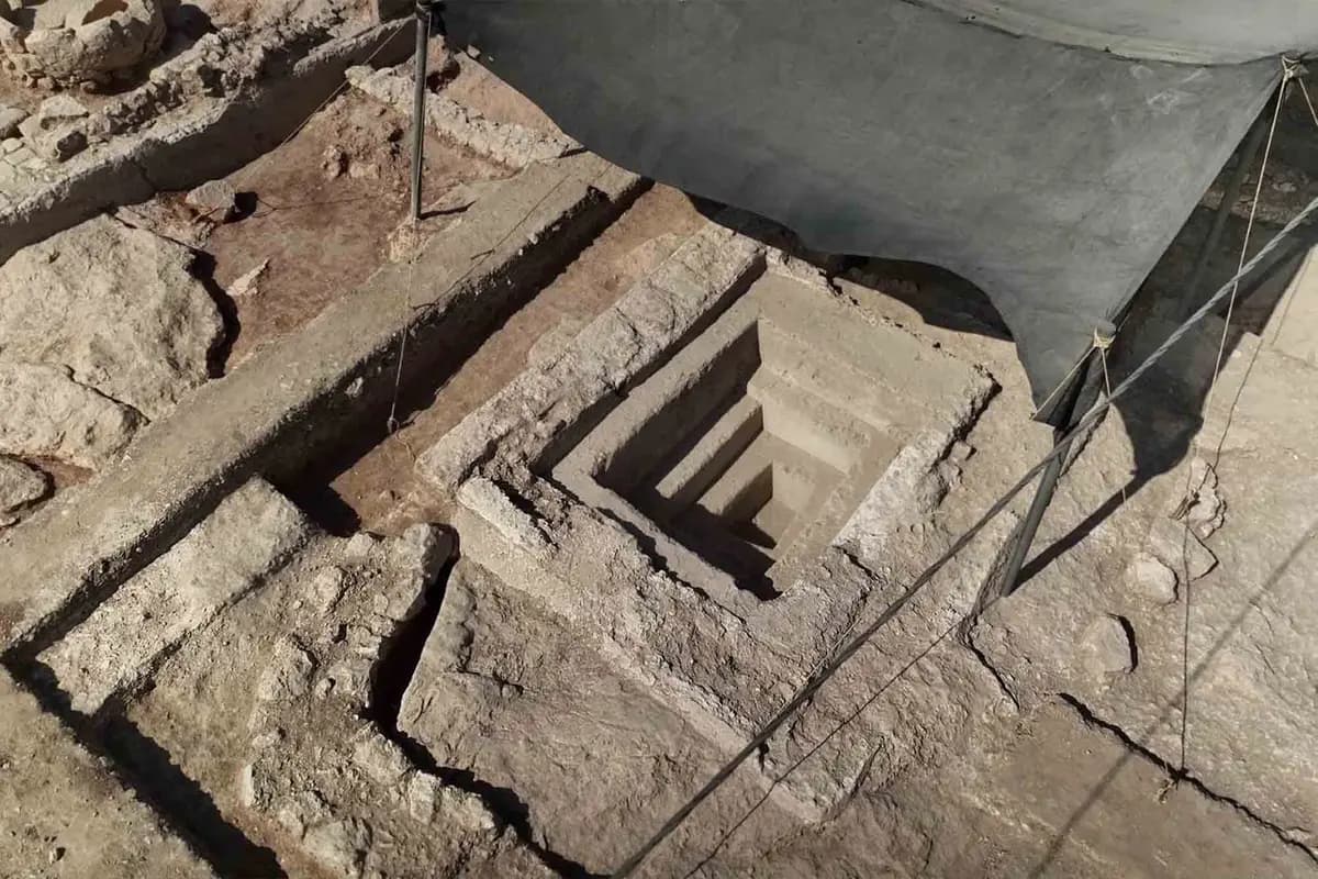 La comunidad samaritana utilizaba un baño ritual, o mikveh, para producir aceite de oliva en condiciones ritualmente puras. (Autoridad de Antigüedades de Israel)