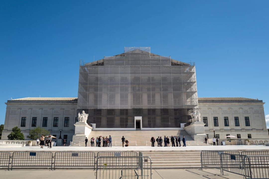 La Corte Suprema de los Estados Unidos en Washington, el 6 de octubre de 2025. (Madalina Kilroy/The Epoch Times)