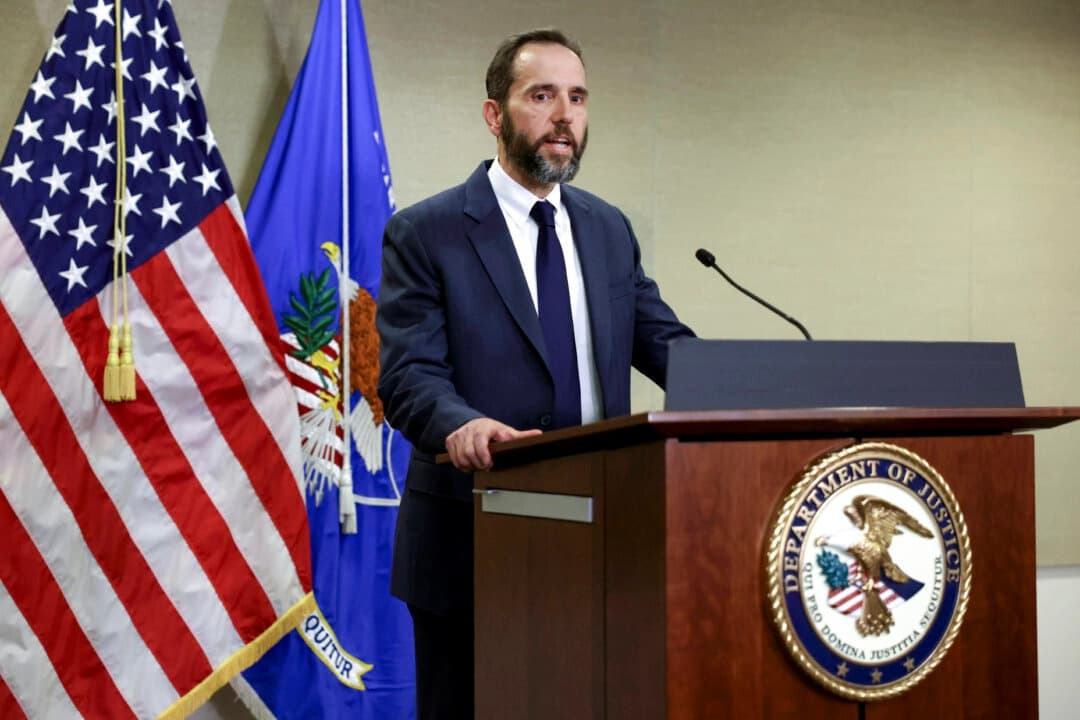 El exfiscal especial Jack Smith en el Departamento de Justicia en Washington el 9 de junio de 2023. (Alex Wong/Getty Images)