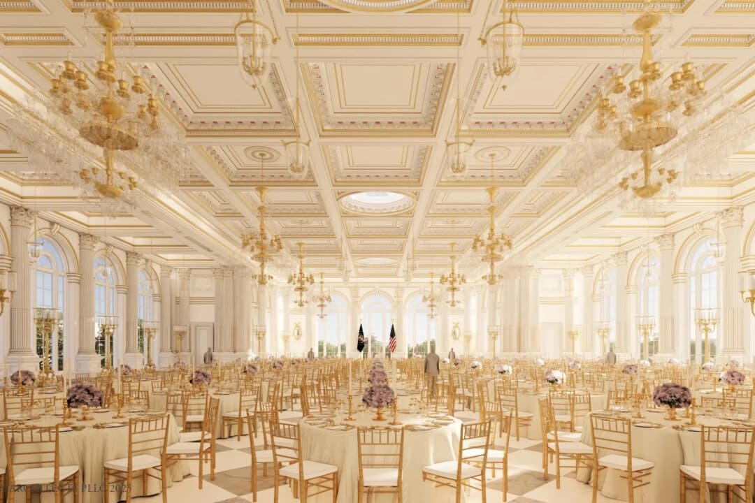 Una representación del salón de baile de la Casa Blanca, que se construirá próximamente. (La Casa Blanca)