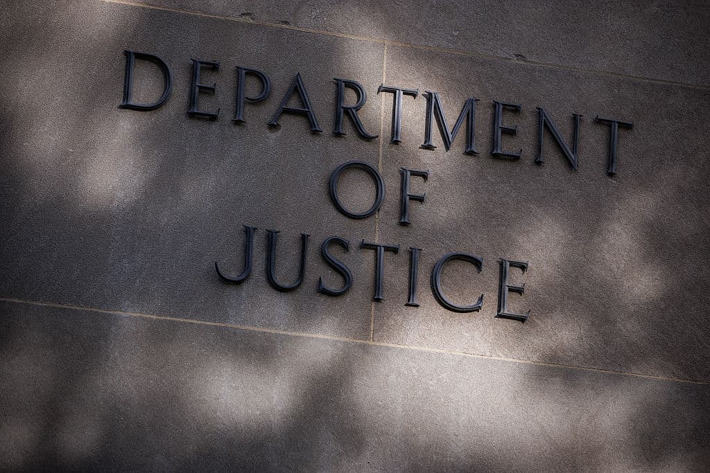 El Departamento de Justicia de Estados Unidos en Washington, el 7 de agosto de 2025. (Madalina Kilroy/The Epoch Times)
