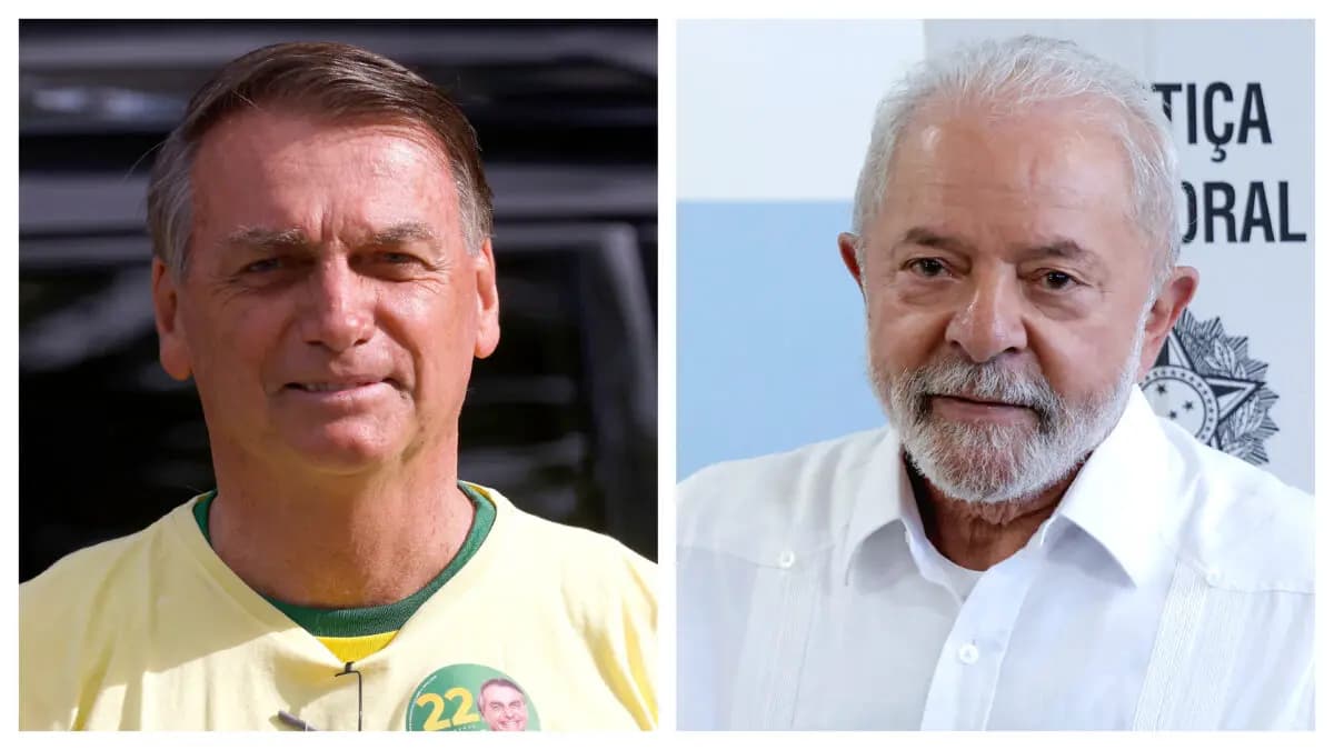 (Izquierda) El expresidente brasileño Jair Bolsonaro, en una foto de archivo. (Derecha) El presidente brasileño Luiz Inácio Lula Da Silva en Brasil, el 30 de octubre de 2022. (Wagner Meier, Alexandre Schneider/Getty Images).
