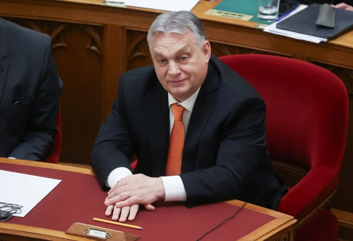 El primer ministro húngaro, Viktor Orbán, en Budapest, Hungría, el 26 de febrero de 2024. (Bernadett Szabo/Reuters)