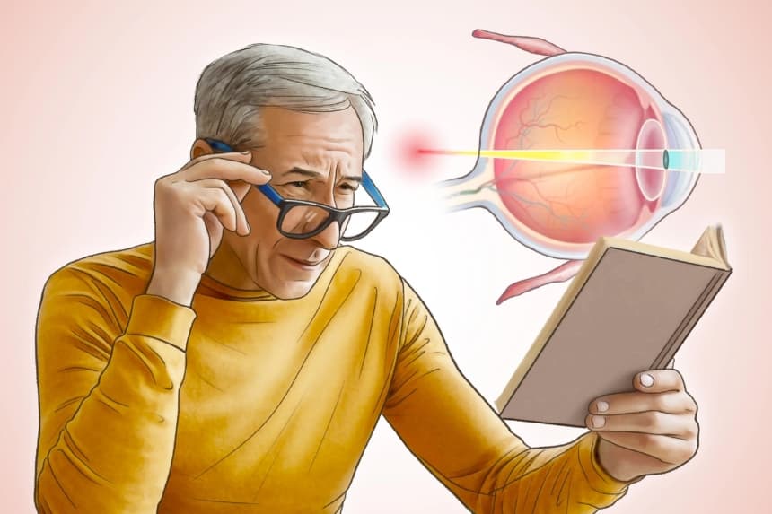 Presbicia. (Ilustración de The Epoch Times, Shutterstock)