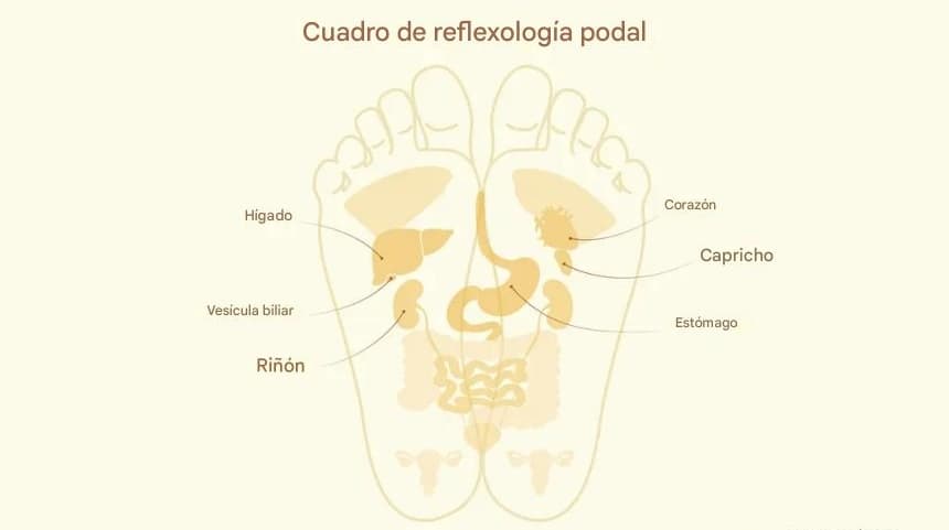Tabla de reflexología podal. (The Epoch Times)