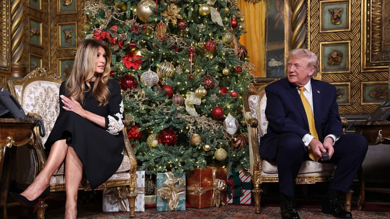 Trump les dice a los niños que Papá Noel está en camino y agradece a los miembros del servicio militar