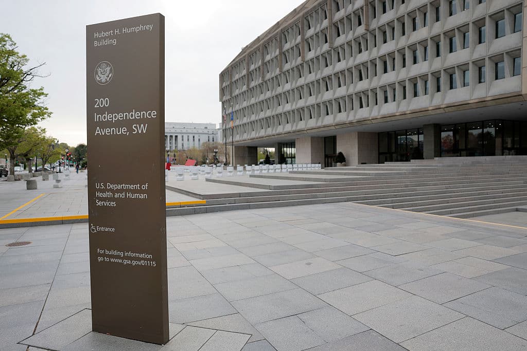 Sede del Departamento de Salud y Servicios Humanos (HHS) el 2 de abril de 2025 en Washington, D.C. (Foto de Anna Moneymaker/Getty Images)