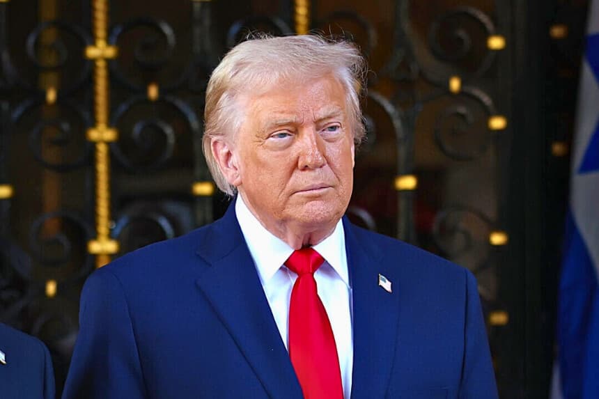El presidente Donald Trump en su club Mar-a-Lago en Palm Beach, Florida, el 29 de diciembre de 2025. (Joe Raedle/Getty Images)