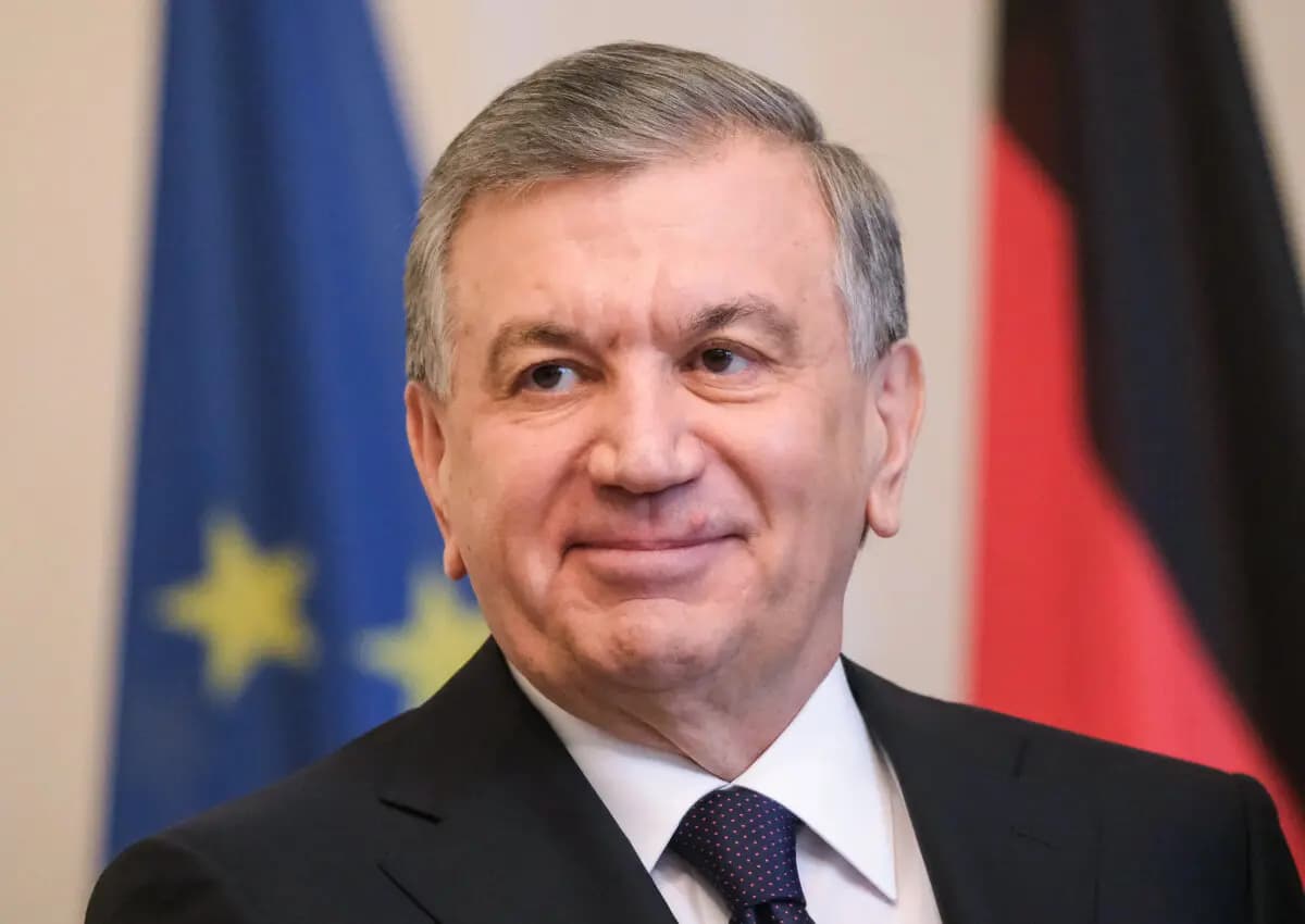 <em>El presidente uzbeko, Shavkat Mirziyoyev, en Berlín el 21 de enero de 2019. (Sean Gallup/Getty Images)</em>
