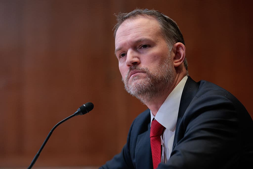 <em>El representante comercial de Estados Unidos, Jamieson Greer, testifica ante el Subcomité de Comercio, Justicia, Ciencia y Agencias Relacionadas en el edificio Dirksen del Senado en Capitol Hill el 9 de diciembre de 2025 en Washington, D.C. (Chip Somodevilla/Getty Images)</em>