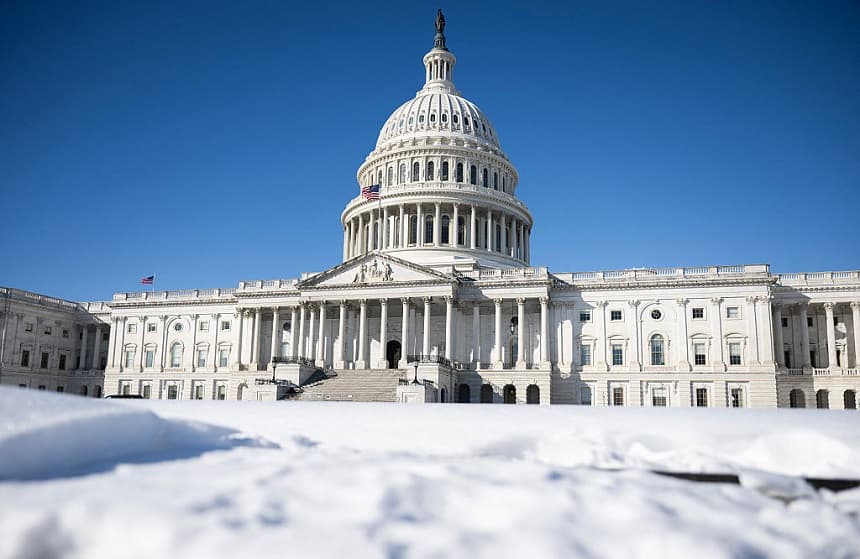 El Capitolio de Estados Unidos en Washington, D.C., el 2 de febrero de 2026. (ANDREW CABALLERO-REYNOLDS/AFP a través de Getty Images)