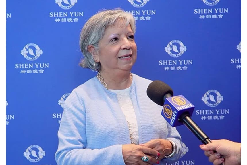 La directora de distrito del estado de Texas, Grace Handley, disfrutó de Shen Yun en el Centro de Artes Visuales y Escénicas CFISD el 15 de febrero de 2026. NTD