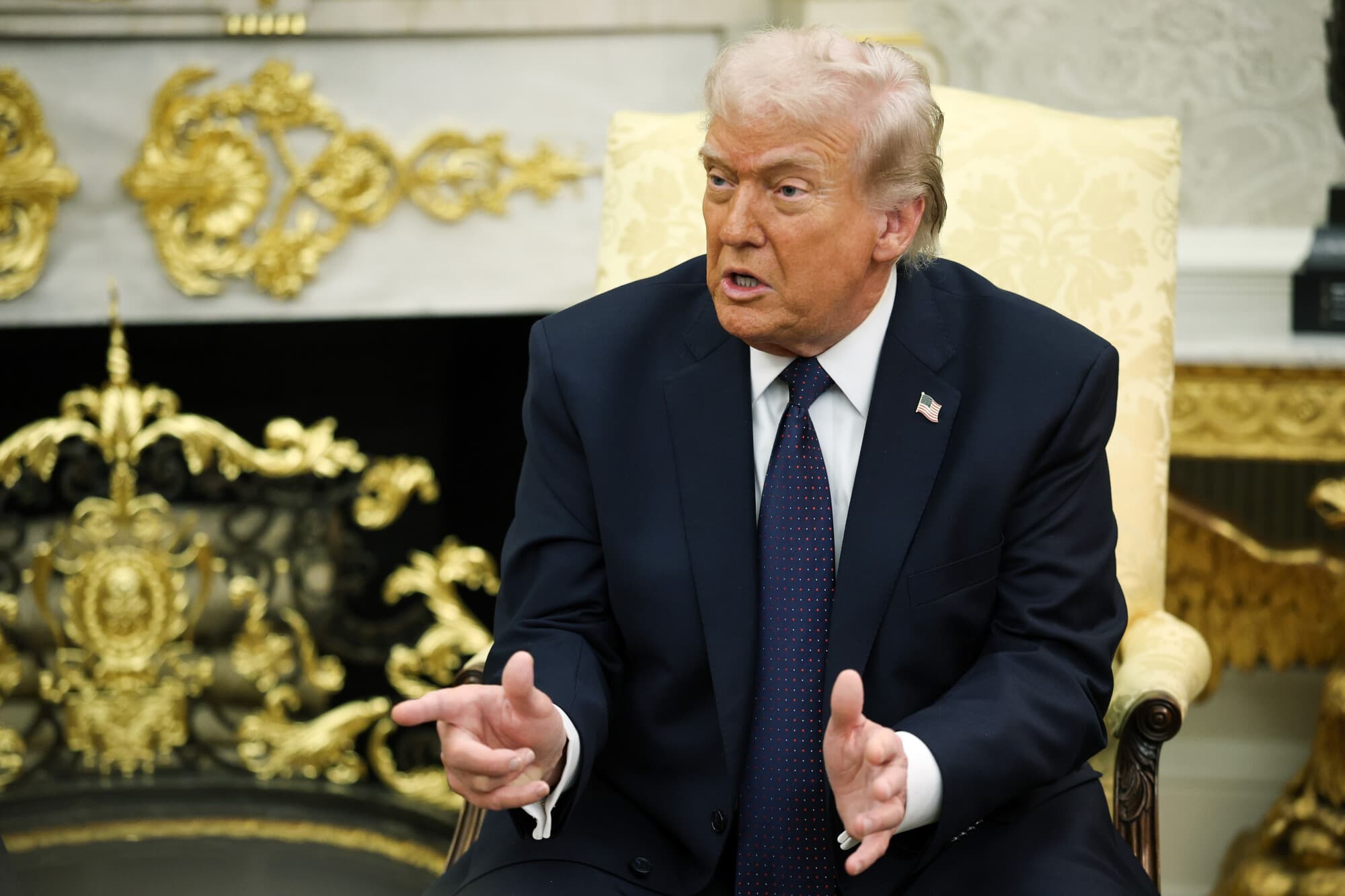 El presidente Donald Trump en el Despacho Oval de la Casa Blanca en Washington el 3 de marzo de 2026. (Win McNamee/Getty Images)