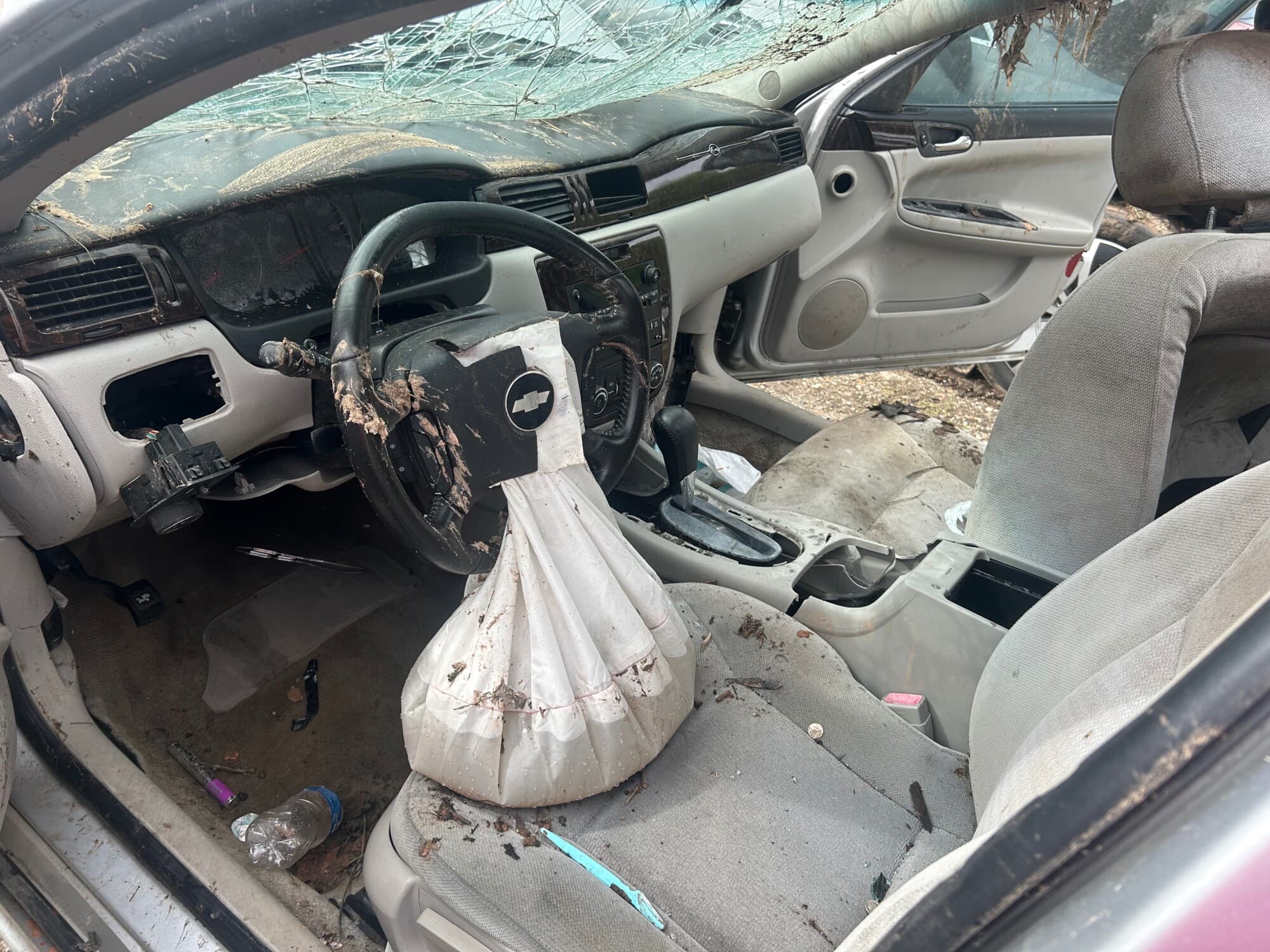 El vehículo que conducía Mariah Gill. (Crédito: <a href="https://www.gofundme.com/f/support-the-gill-family-after-serious-crash" target="_blank" rel="noopener">GoFundMe</a>)