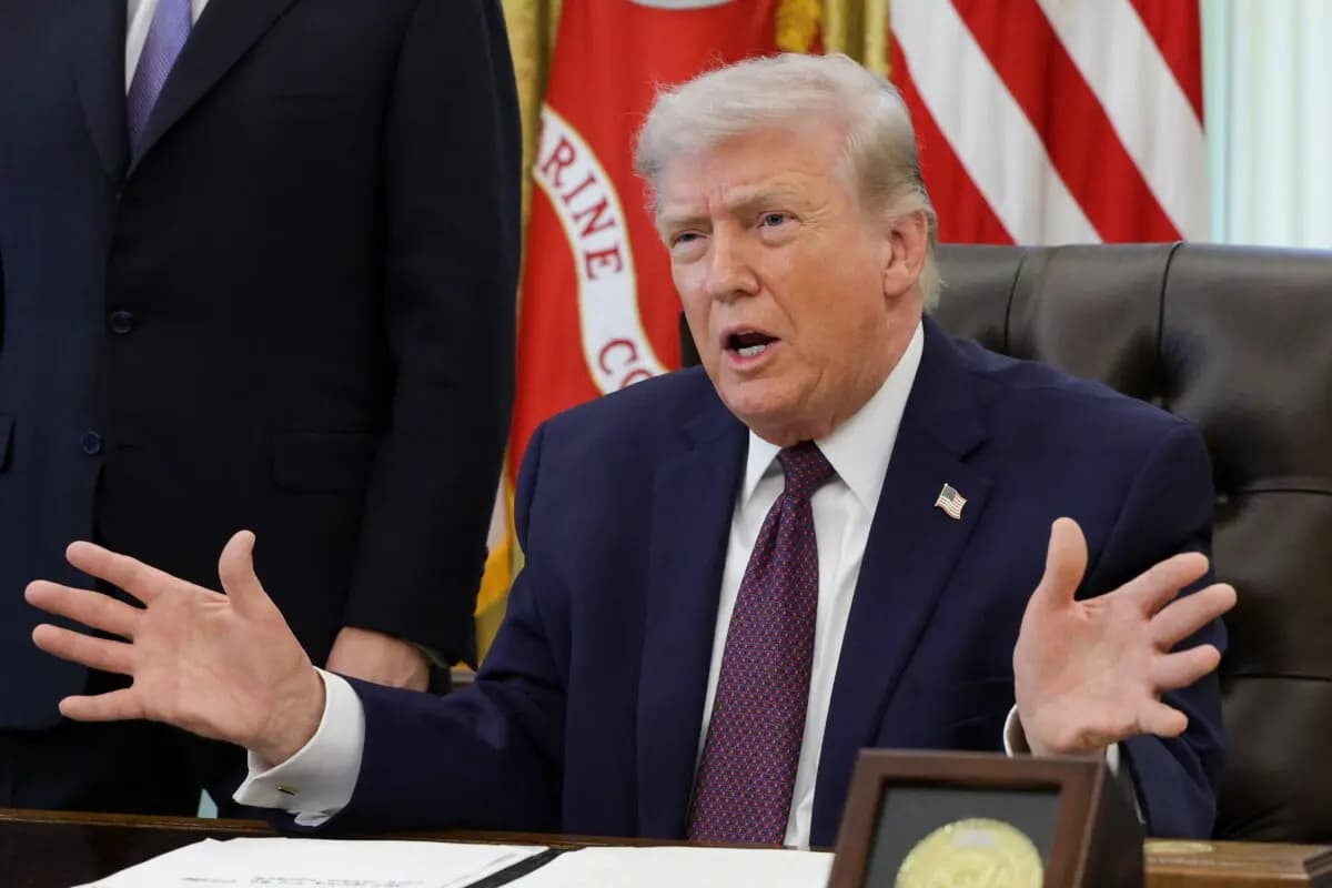 El presidente de EE. UU., Donald Trump, habla en el Despacho Oval de la Casa Blanca el 31 de marzo de 2026. (Alex Wong/Getty Images)