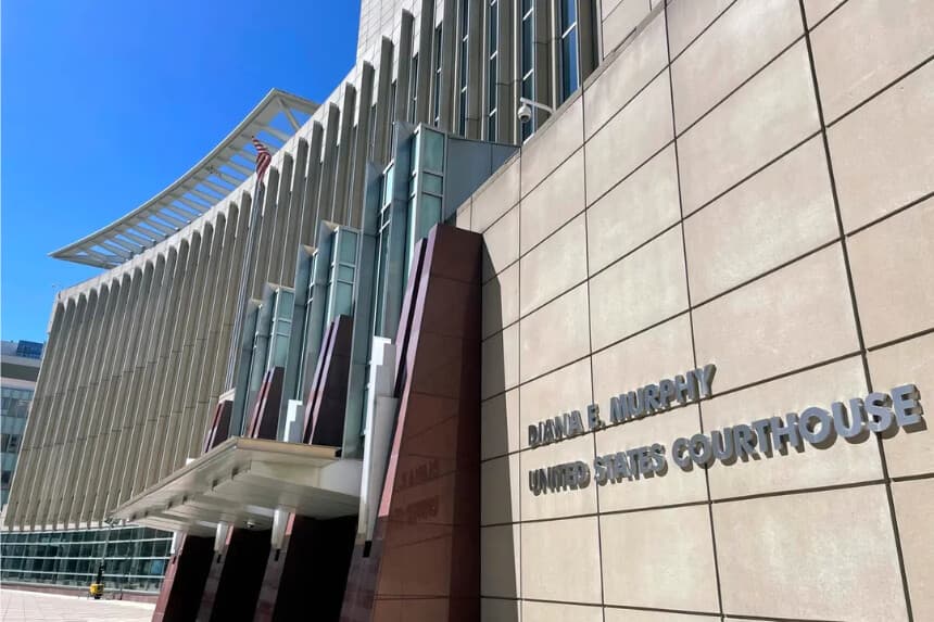 El Palacio de Justicia Diana E. Murphy de Estados Unidos en Minneapolis, el 13 de junio de 2024. (Michael Goldberg/AP) Photo