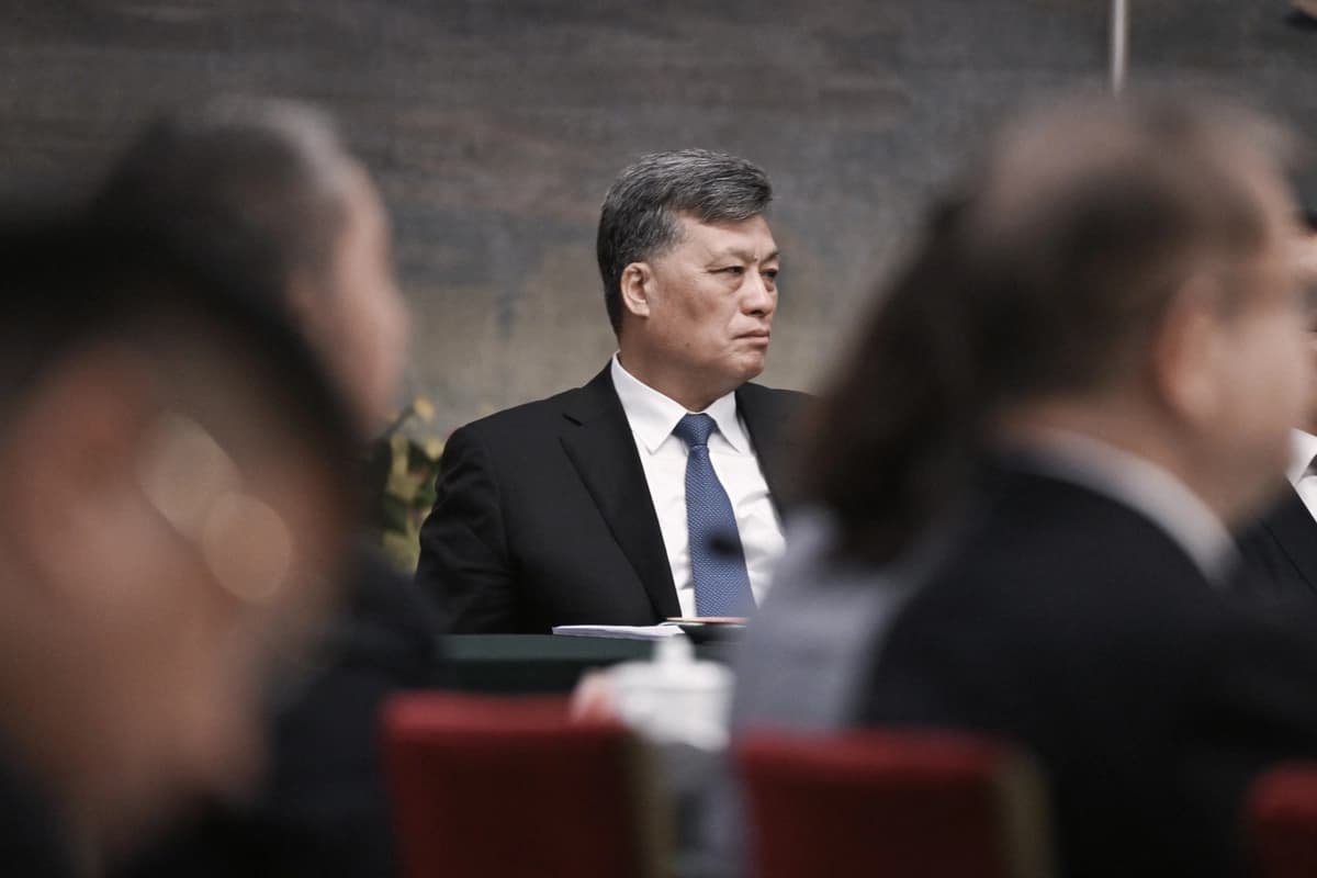 Ma Xingrui, secretario del Partido Comunista de Xinjiang, asiste a la reunión de la delegación de Xinjiang durante la 14.ª sesión de la Asamblea Popular Nacional (APN) en Pekín, el 7 de marzo de 2024. Greg Baker/AFP vía Getty Images