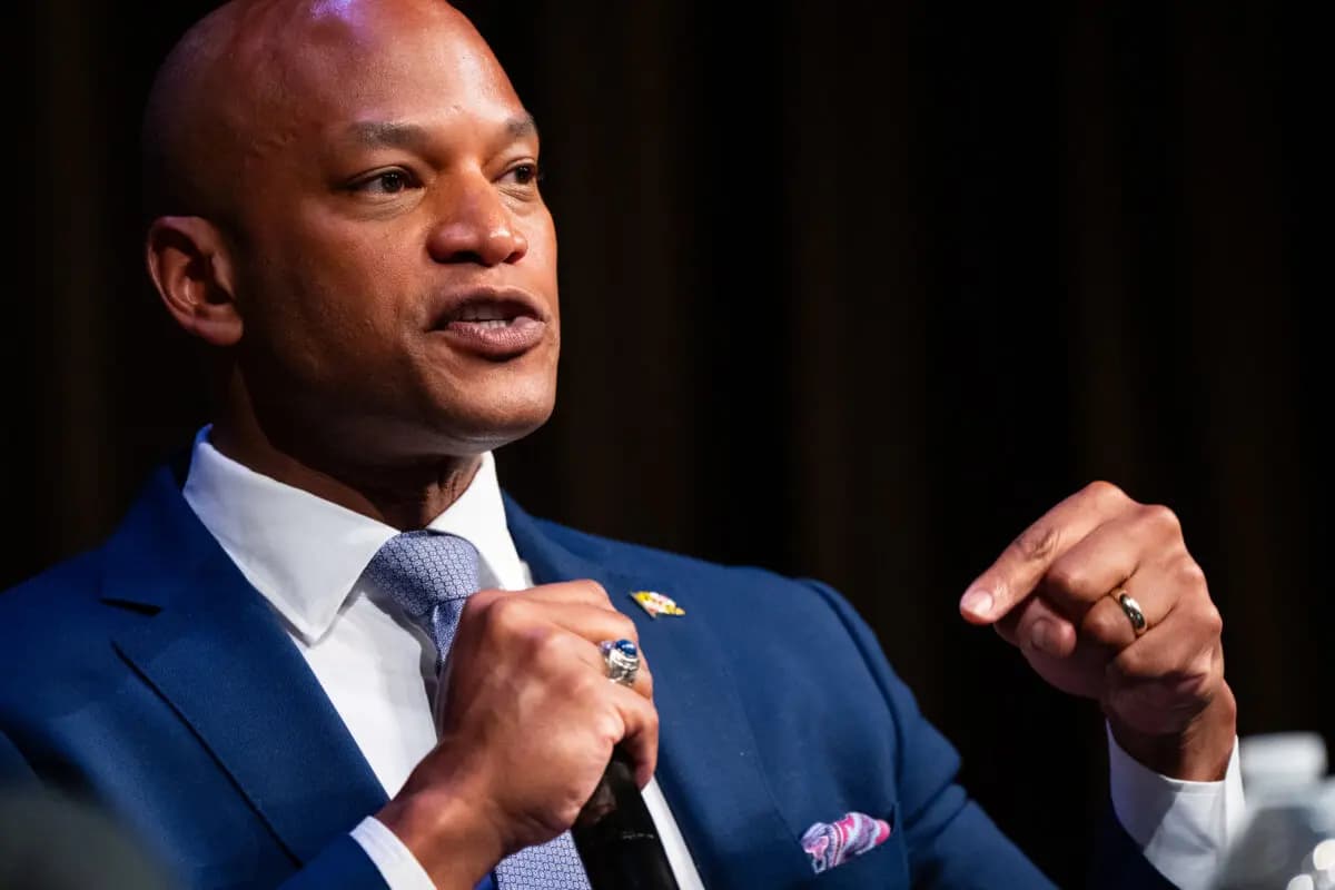 El gobernador de Maryland, Wes Moore, habla durante la Convención de la National Action Network (NAN) en Nueva York, el 9 de abril de 2026. (Angelina Katsanis/Foto AP)