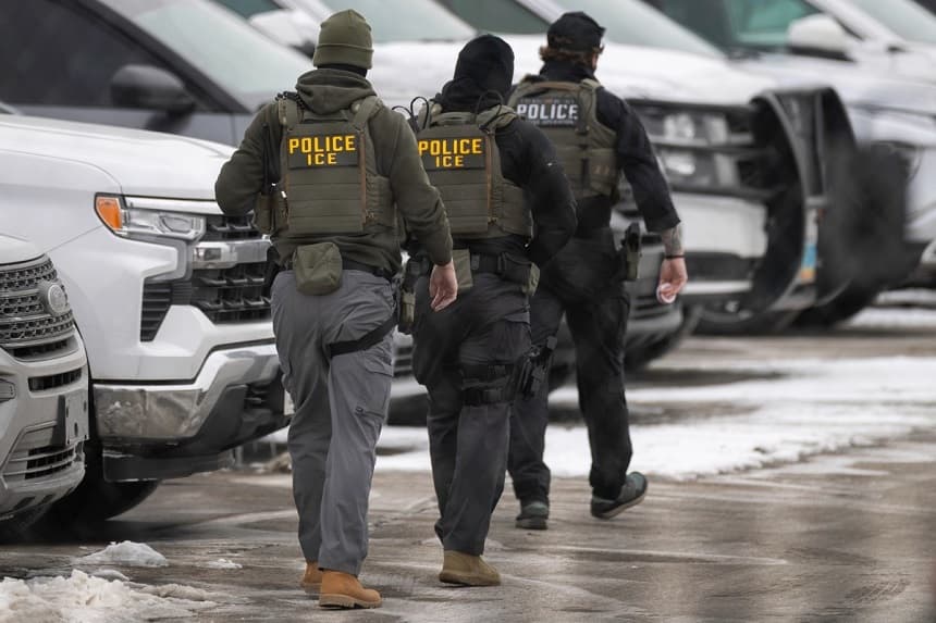 Agentes del ICE en Minnesota, en una imagen de archivo. (John Moore/Getty Images)
