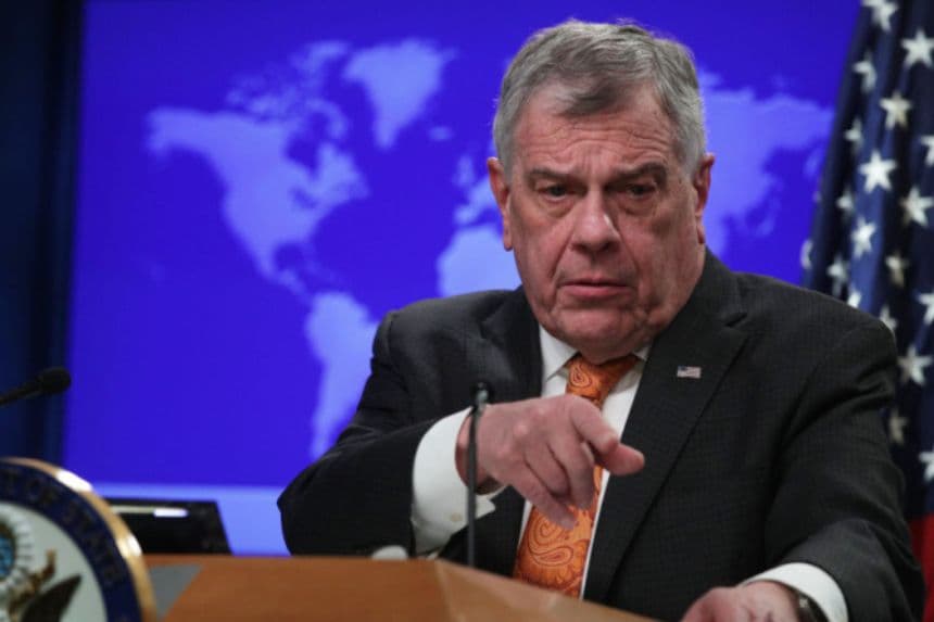 <em>Encargado para Latinoamérica del Departamento de Estado de Estados Unidos, Michael Kozak, en la sala de prensa del Departamento de Estado el 13 de marzo de 2019 en Washington, D.C. (Alex Wong/Getty Images)</em>