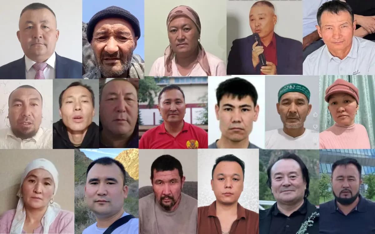 <em>Activistas detenidos por las autoridades kazajas tras protestar contra las violaciones de derechos humanos en Xinjiang. (Collage fotográfico de The Epoch Times).</em>