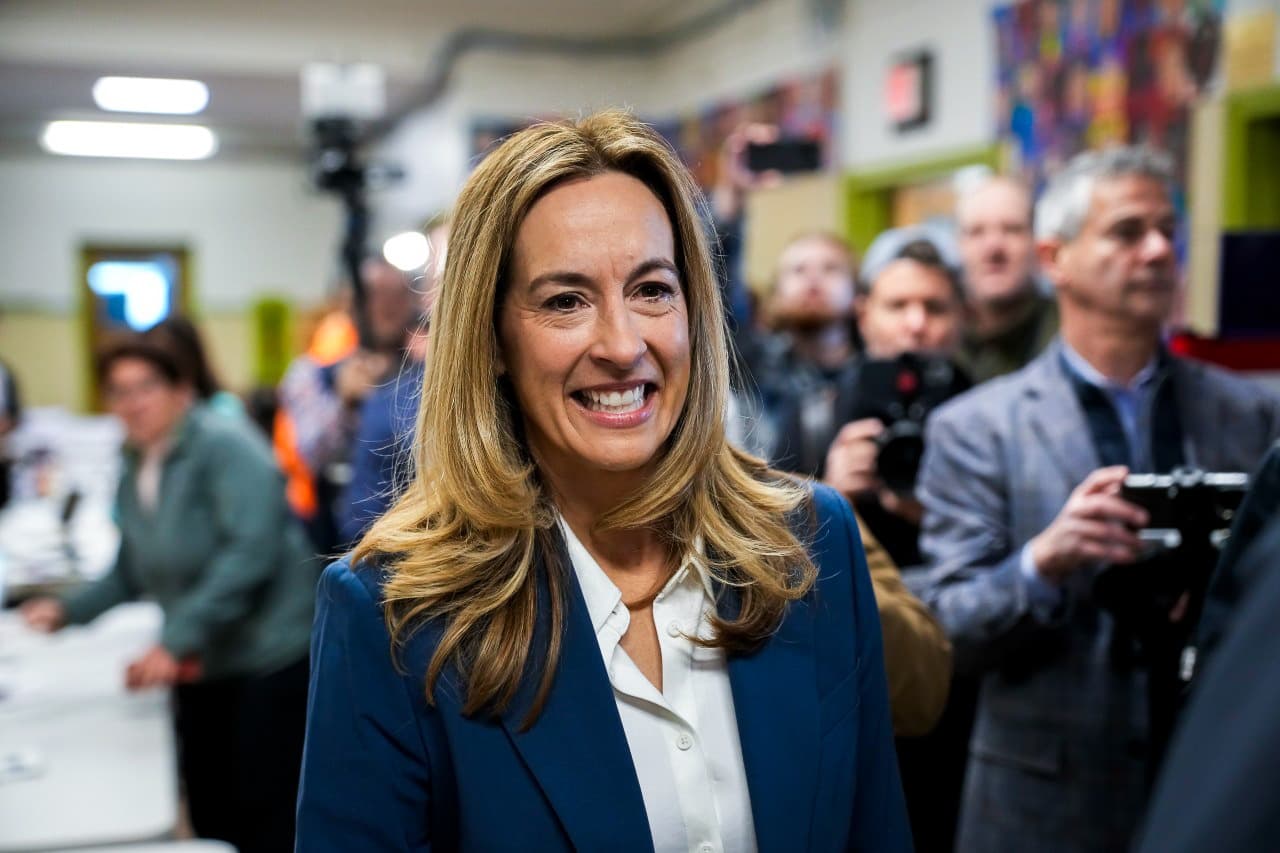 En esta foto de archivo aparece la gobernadora de Nueva Jersey, Mikie Sherrill. La gobernadora ha criticado las elevadas tarifas de transporte público para los partidos del Mundial, afirmando que la FIFA no ha aportado "ni un solo dólar para el transporte al Mundial, ni uno". (Foto de archivo).