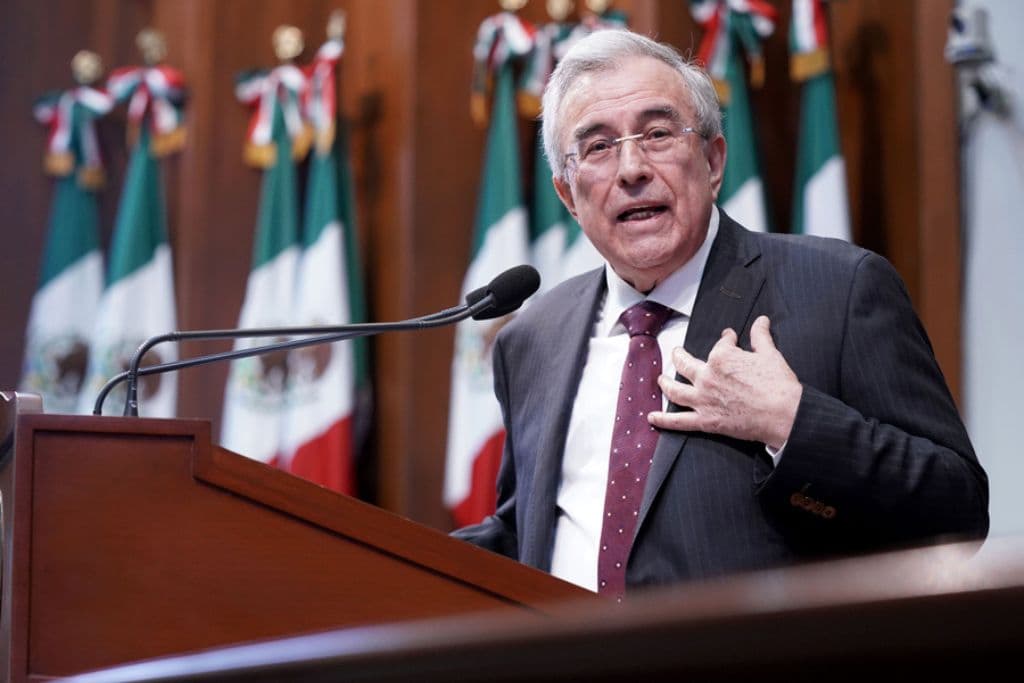 <em>Fotografía de archivo que muestra al gobernador de Sinaloa, Rubén Rocha Moya. (EFE/ Juan Carlos Cruz)</em>