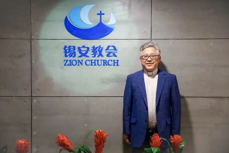 El fundador de la Iglesia Zion, Ezra Jin, en Beijing en 2018. (Cortesía de Grace Jin Drexel)