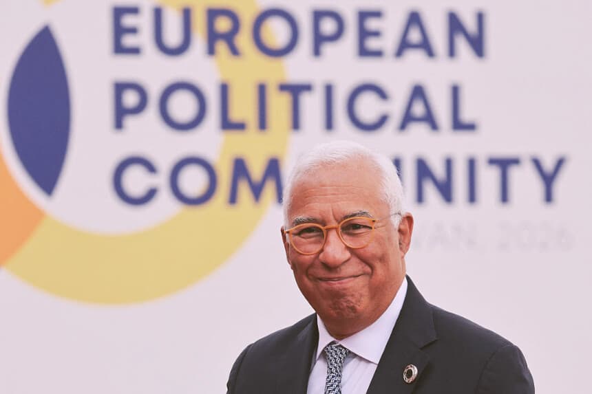 El presidente del Consejo Europeo, Antonio Costa, llega para asistir a la 8.ª cumbre de la Comunidad Política Europea (CPE) en Ereván el 4 de mayo de 2026. (Ludovic MARIN / AFP vía Getty Images)