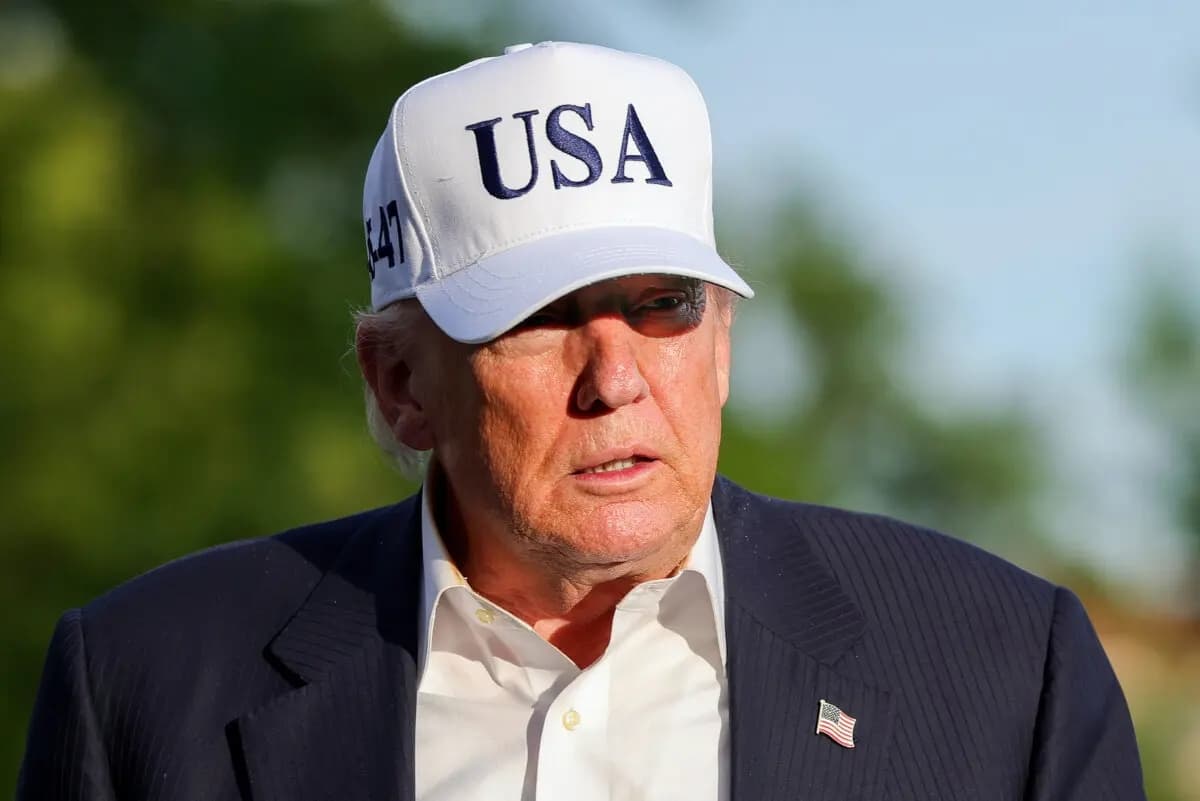 El presidente de EE. UU., Donald Trump, regresa a la Casa Blanca el 15 de mayo de 2026. (Kevin Dietsch/Getty Images)