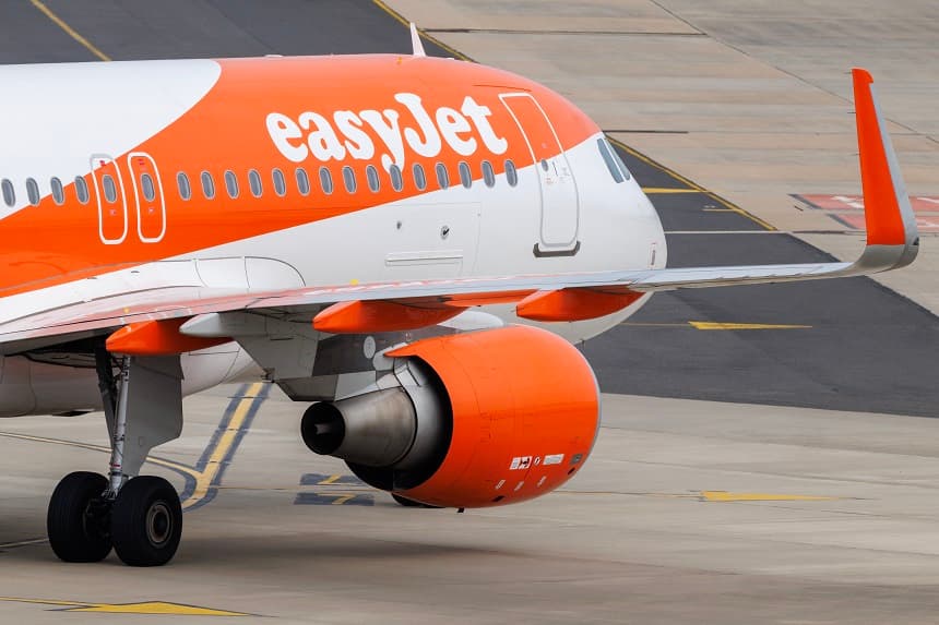 Un avión de EasyJet despega del aeropuerto de Southend el 17 de abril de 2026 en Southend, Inglaterra.(Dan Kitwood/Getty Images)