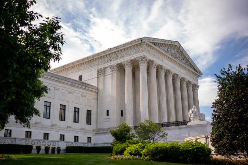 Vista exterior de la Corte Suprema el 20 de junio de 2024 en Washington, D.C.(Andrew Harnik/Getty Images).
