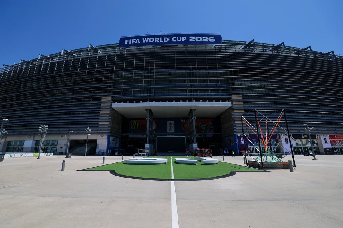 Vista general del estadio New York New Jersey (anteriormente llamado MetLife Stadium) antes de la Copa Mundial de la FIFA 2026 en East Rutherford, Nueva Jersey, el 29 de mayo de 2026. (Angela Weiss/AFP vía Getty Images)