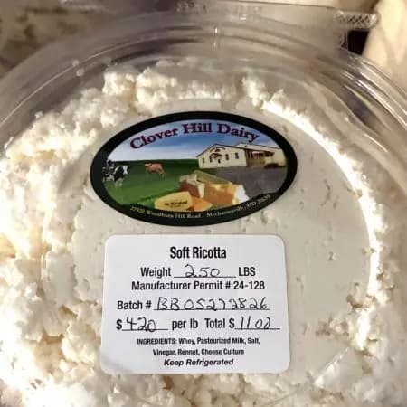 Ricotta suave Clover Hill. (FDA vía The Epoch Times).