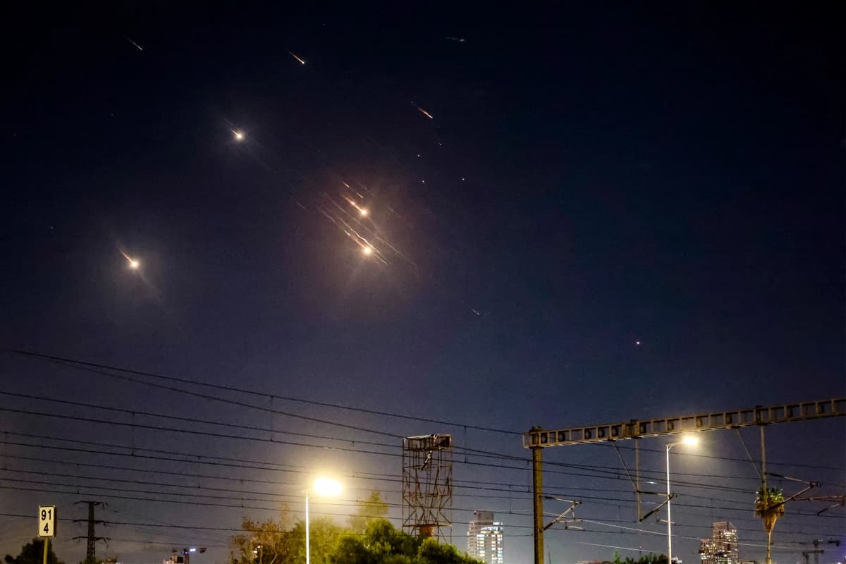 Proyectiles interceptados por Israel, en esta foto de archivo. (Jack Guez/AFP vía Getty Images)