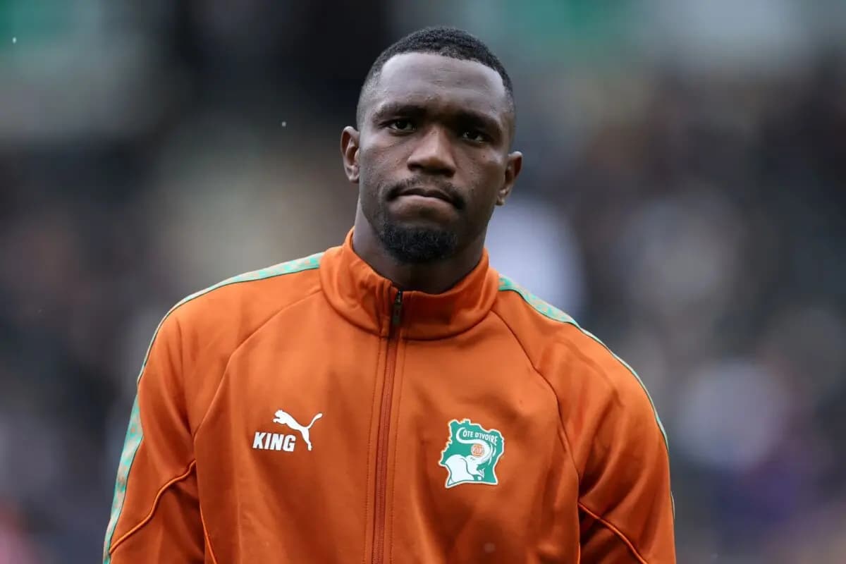 Yahia Fofana, de Costa de Marfil, durante un partido amistoso internacional entre Corea del Sur y Costa de Marfil en Milton Keynes, Inglaterra, el 28 de marzo de 2026. (Justin Setterfield/Getty Images)