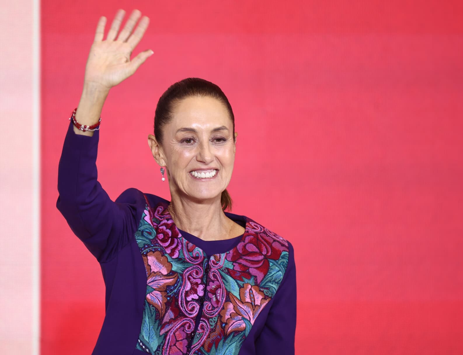 La candidata presidencial Claudia Sheinbaum, en el Hotel Hilton el 3 de junio de 2024 en la Ciudad de México, México. (Héctor Vivas/Getty Images)