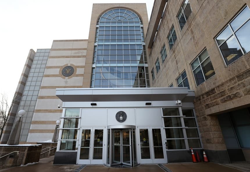 La Corte de Distrito de Estados Unidos en Greenbelt, Maryland, el 21 de febrero de 2019. (Mark Wilson/Getty Images)
