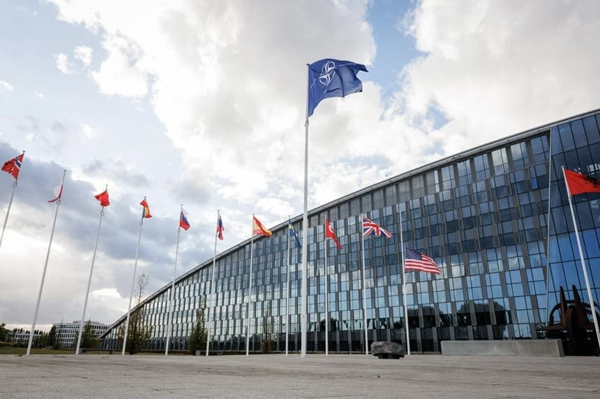 Sede de la OTAN en Bruselas, el 12 de septiembre de 2025. (Simon Wohlfahrt/AFP vía Getty Images)
