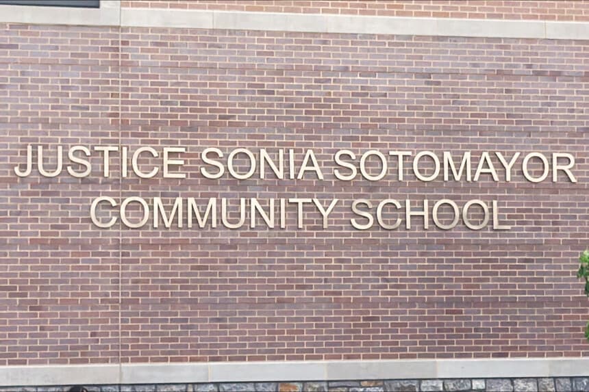 Escuela Comunitaria Jueza Sonia Sotomayor en Yonkers, Nueva York, el 10 de junio. (Crédito: GoFundMe)
