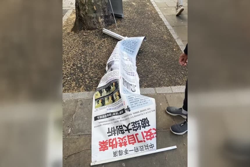 Atacan puestos informativos de Falun Gong en Londres